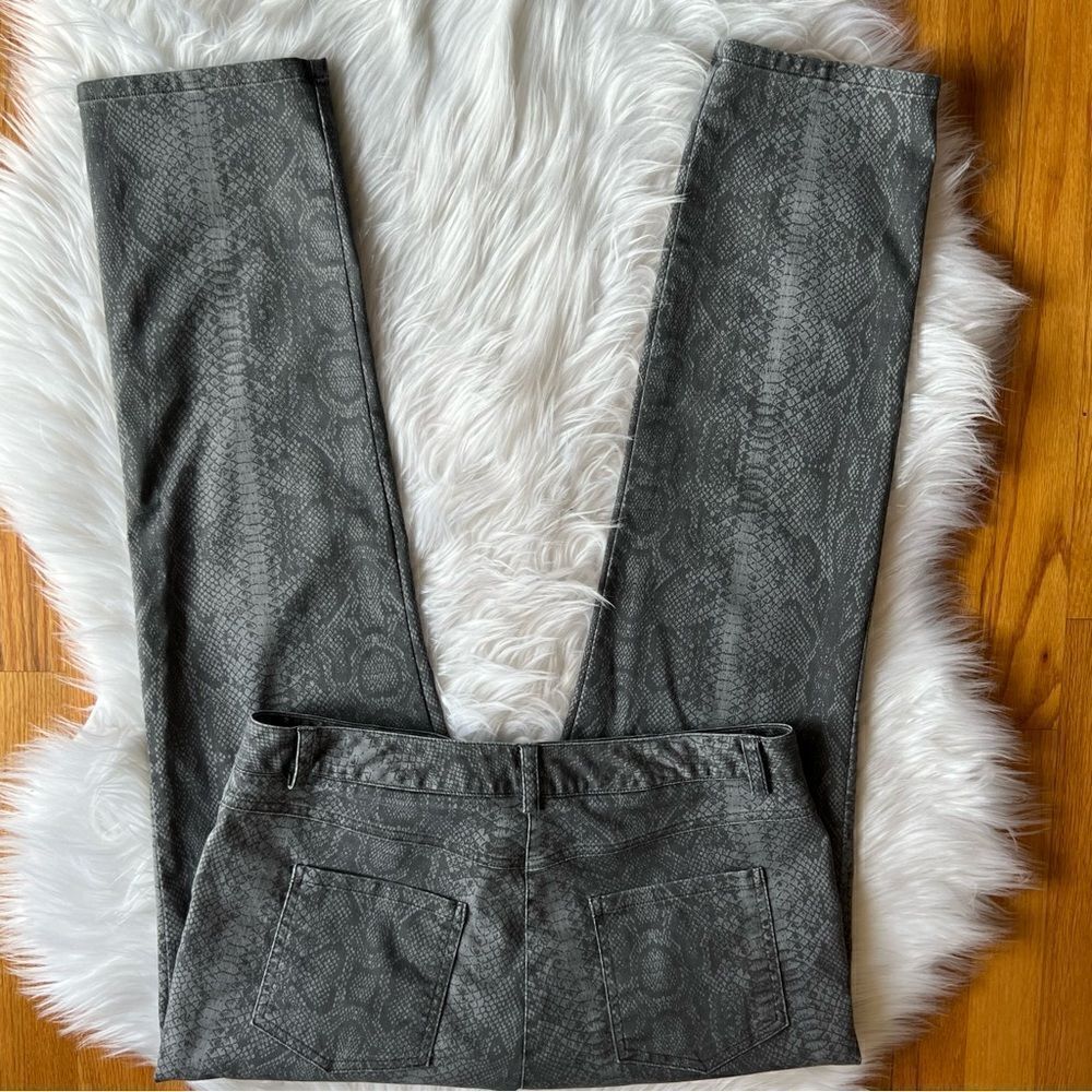 Women’s Gray Snakeskin Pattern High Rise Elliott Lauren Jeans 10 , Date Night - Picture 6 of 6